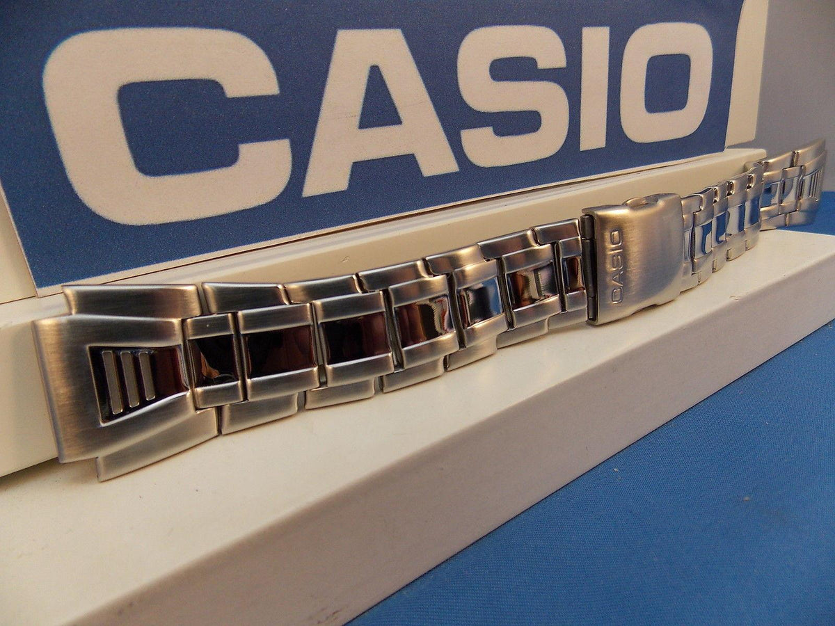 Casio Watchband AQF-102 WD-1 Bracelet All Steel Silver Tone w/Push Button Buckle