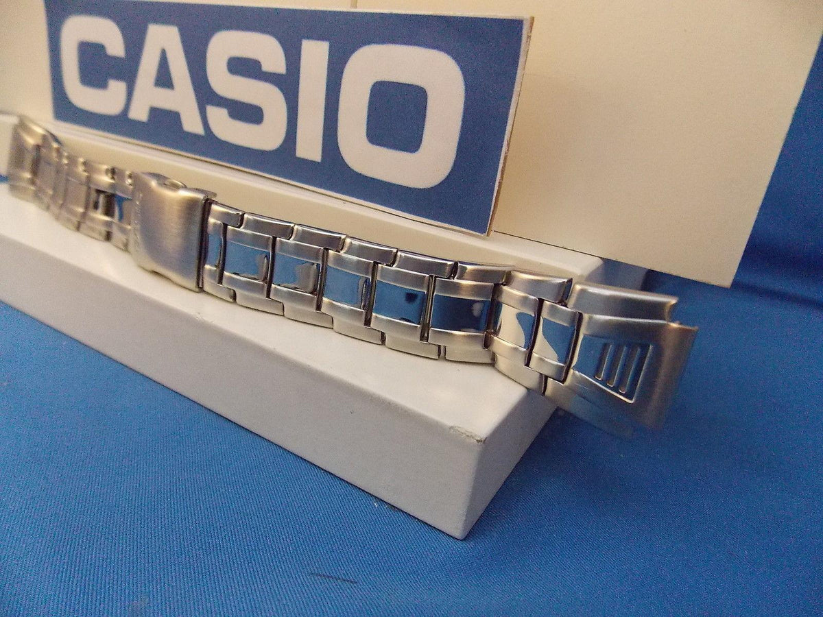 Casio Watchband AQF-102 WD-1 Bracelet All Steel Silver Tone w/Push Button Buckle