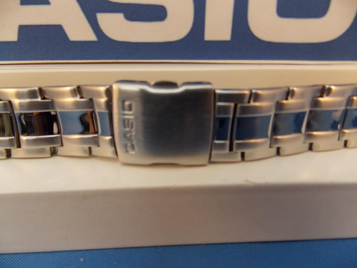 Casio Watchband AQF-102 WD-1 Bracelet All Steel Silver Tone w/Push Button Buckle