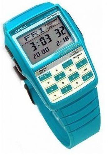 Casio Watchband DBC-32 Data Bank Turqoise/Aqua Rubber Strap 22mm