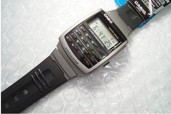Casio Watchband CA-56, LDF-40, DBC-V50, DB-V30 Black Resin Calculator Strap