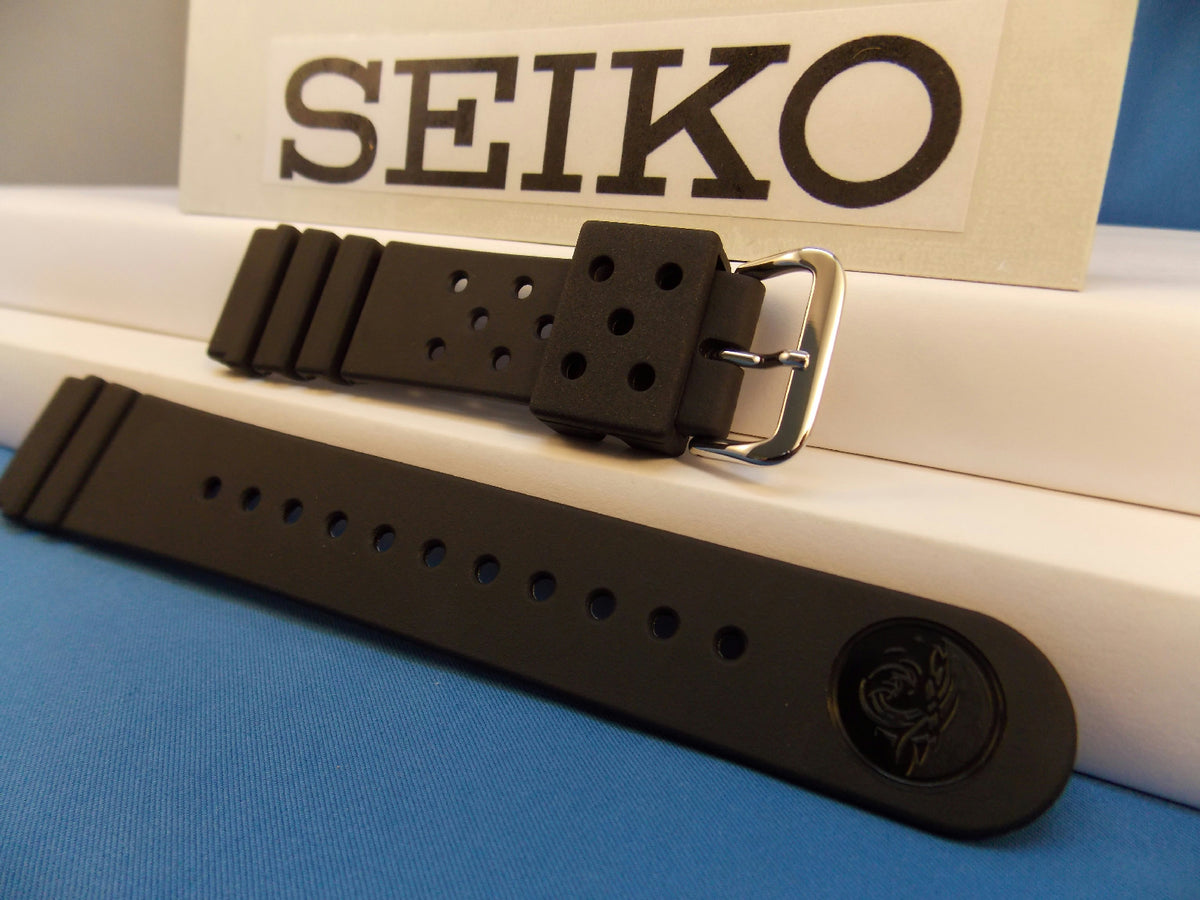 Seiko WatchBand SKX173 Divers 22mm Resin Strap. Diver watchband.Two-Piece Strap.