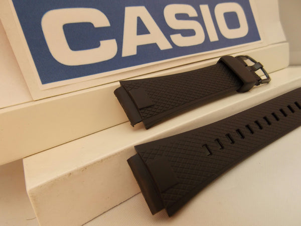 Casio Watchband AQ-164 Black Resin Strap for Illuminator Digital/Analog Watch