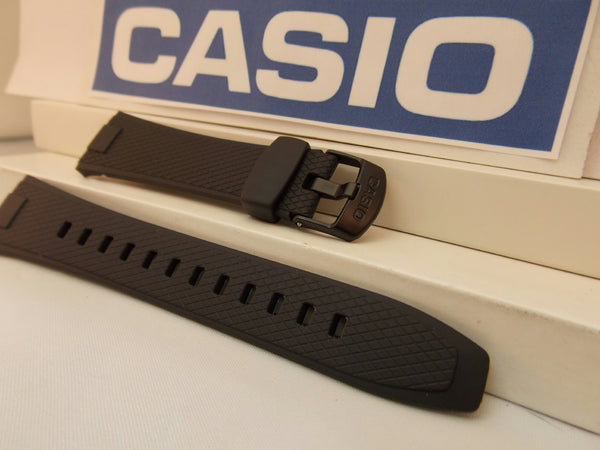 Casio Watchband AQ-164 Black Resin Strap for Illuminator Digital/Analog Watch