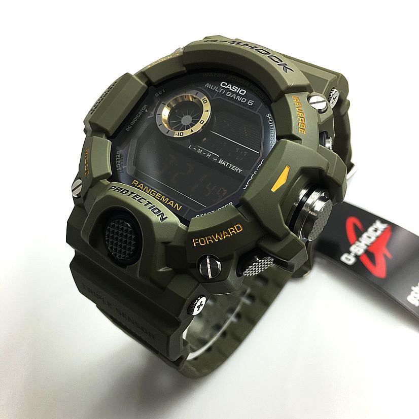 Casio Watchband GW-9400 -3 Military Green. Casio Original Rangeman Strap/Band
