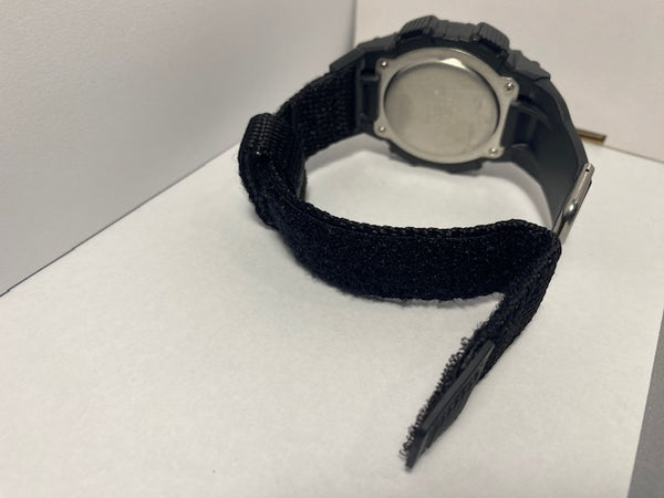 Casio Watch Model W-736 w/NylonGripVelcro Band.Vibration Alarm.100m Water Resist