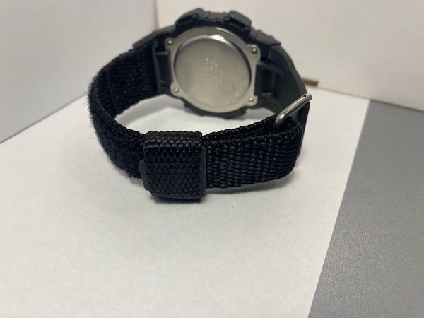 Casio Watch Model W-736 w/NylonGripVelcro Band.Vibration Alarm.100m Water Resist