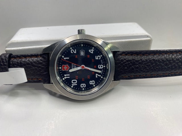 Swiss Army Victorinox Garrison 241084 NIB. Mid Size 34mm Steel Case. Swiss Made.
