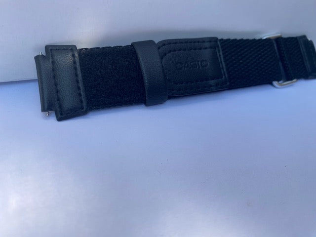 Casio Original Watchband MRW-210 Black Nylon Grip 20mm Wide Attach 28mm Shoulder