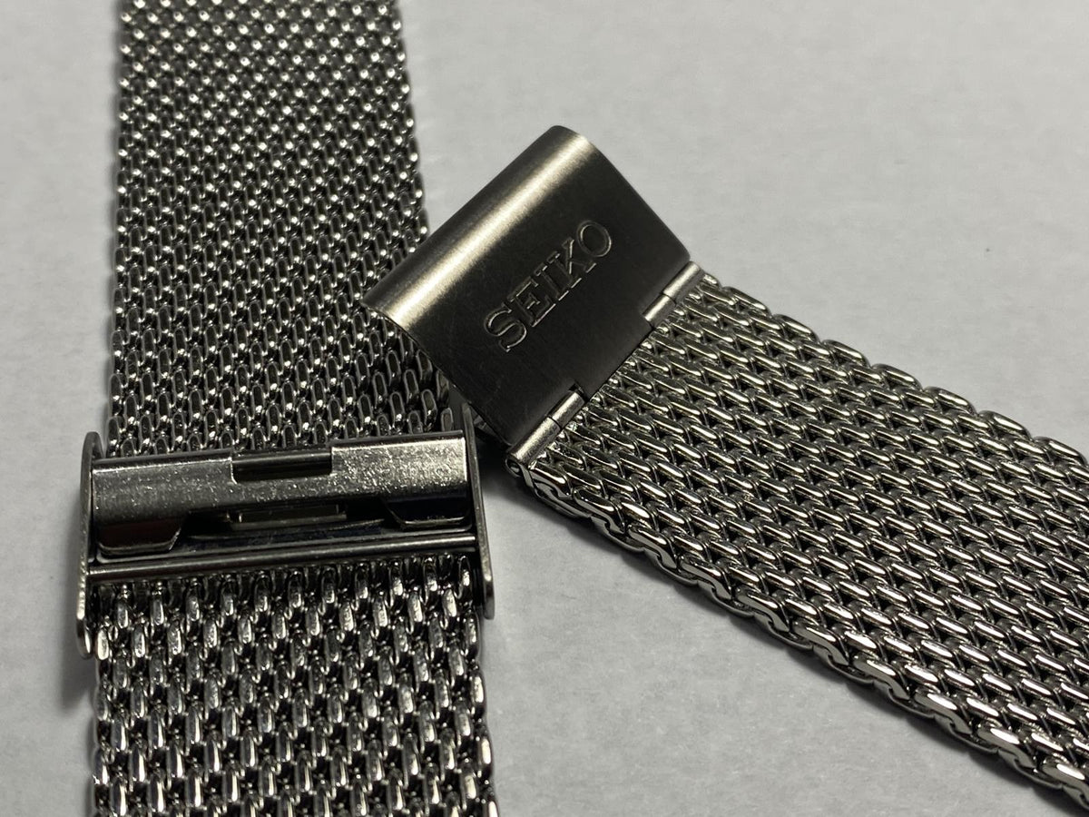 Seiko Original Watchband/Bracelet SRPD71.22mm Solid Steel Mesh. Clip Buckle.