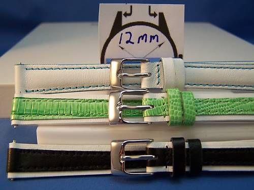 Three ladies 12mm Watchband Leathr 2-Color Fingernail Pins