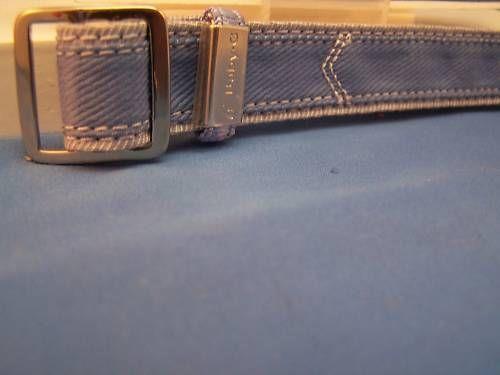 Casio watchband BG-26. 20mm Denim blue/Silver NylonGrip