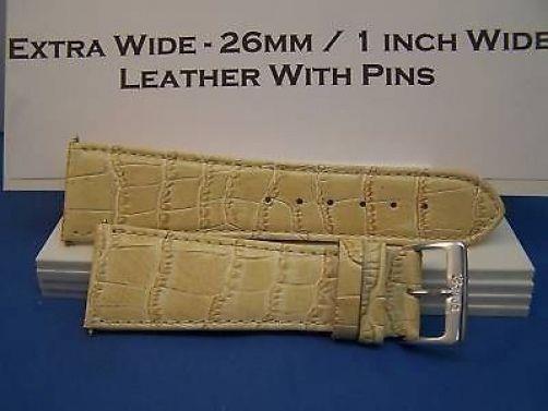 26mm Wide Bone Leather .Genuine Leather.Good Quality Watchband