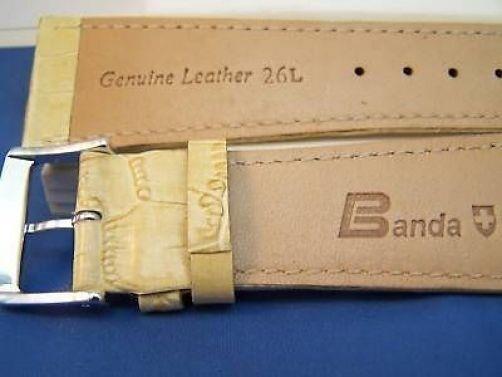 26mm Wide Bone Leather .Genuine Leather.Good Quality Watchband