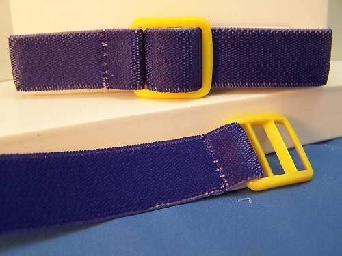 Three Ladies/Kids Fabric Stretchy Watchbands 16mm blue