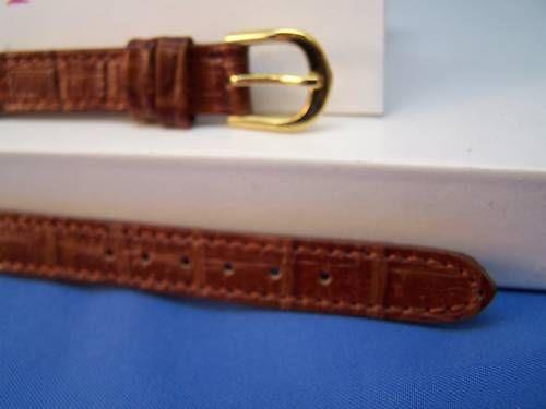 Anne Klein watchband # 10/1441 ladies 10mm Brn w/2pr Pins
