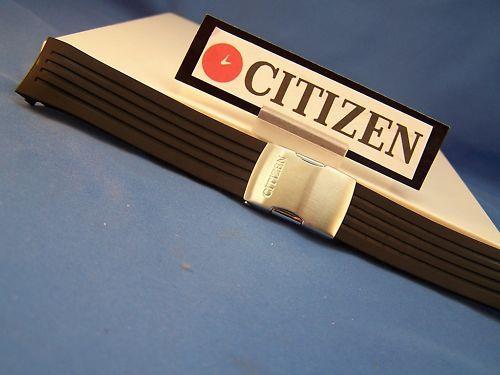 Citizen watchband JY0000. Original Skyhawk Black Resin  Steel Buckle