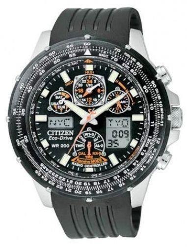 Citizen watchband JY0000. Original Skyhawk Black Resin Steel Buckle