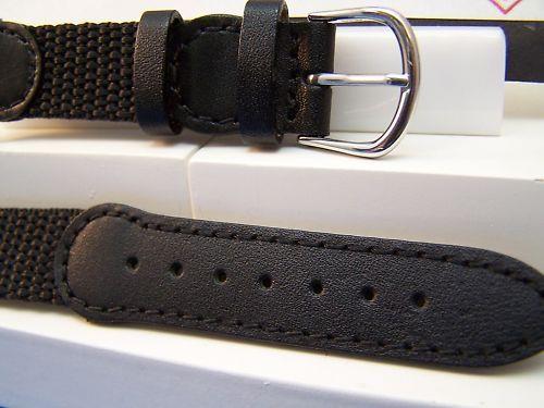 Swiss Army watchband Original 2000 ladies nylon/leather black
