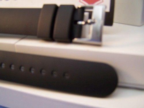 Swiss Army Watch Band Summit Analog Black Rubber Mens w/Pins.