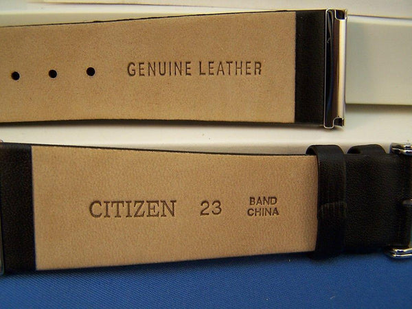 Citizen watchband Eco-Drive Mod# BL6005-01E Black Leather back plt#B023-S011868
