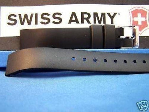 Swiss Army Watchband Alliance Squared End ladies black Resin