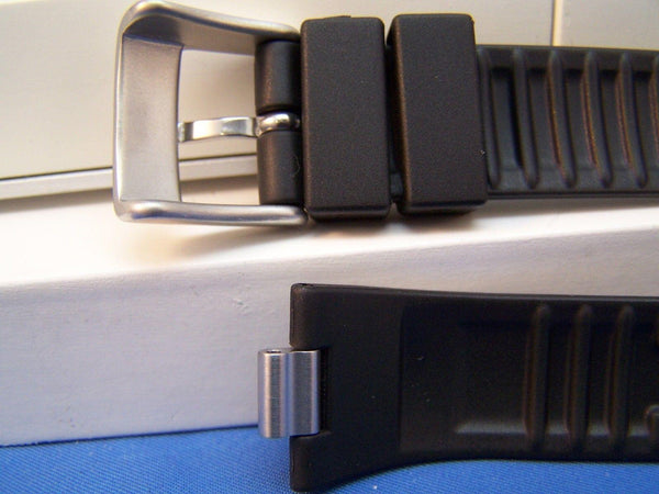 Swiss Army watchband Summit. Black Resin Ladies  / Watchband w/Pins
