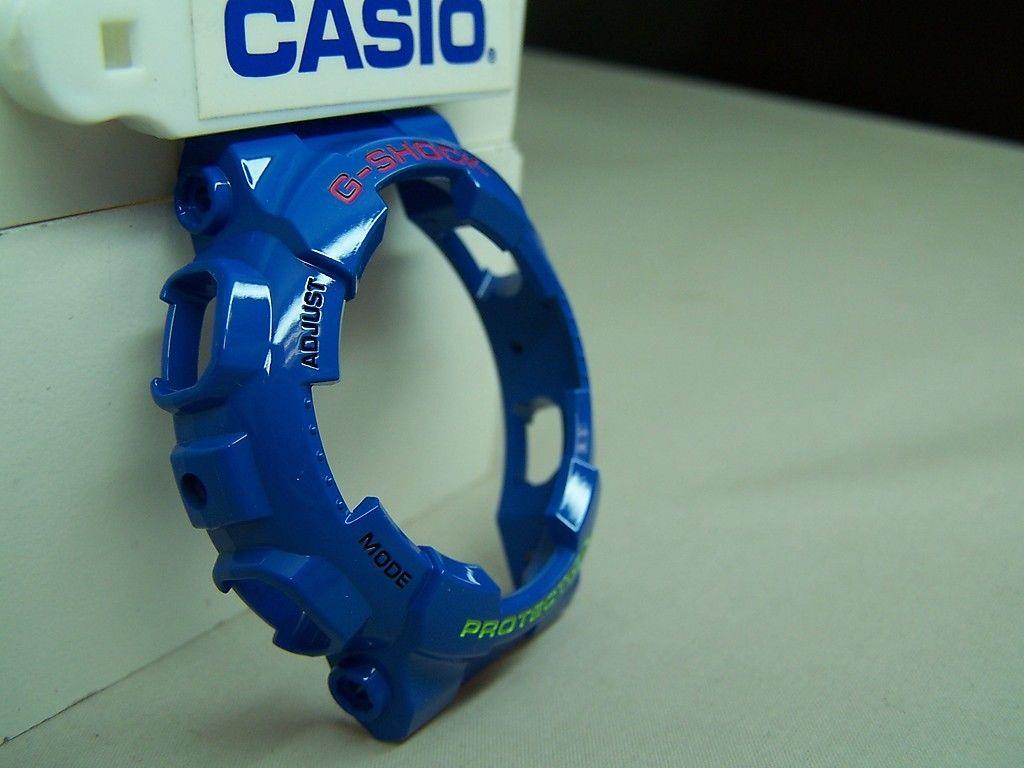 Casio Watch Parts GA110 HC2 Bezel / Shell Shiny blue. Red/Green GSh WristWatcher
