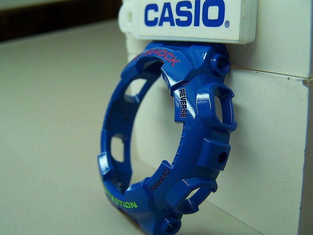 Casio Watch Parts GA110 HC2 Bezel / Shell Shiny blue. Red/Green GSh WristWatcher