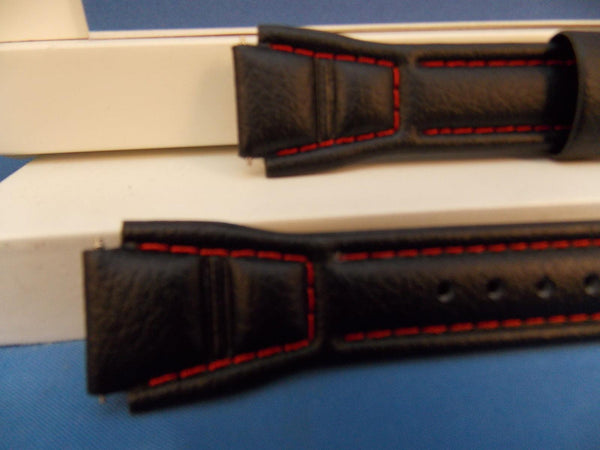 Casio watchband AQF-102 WL-4 Leather  With Red Stitching. Watchband