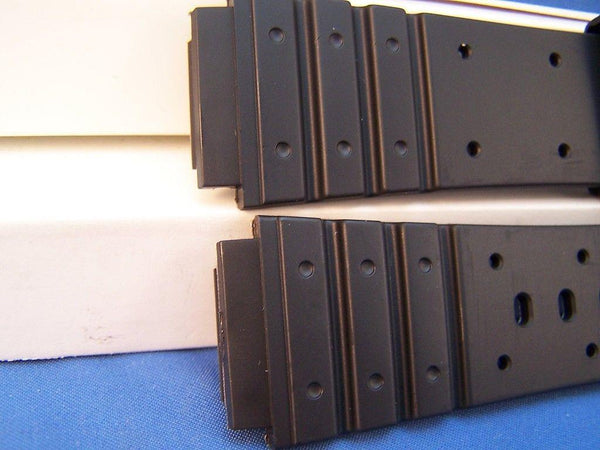 Casio watchband MW-400 Black Resin  w/Black Logo buckle