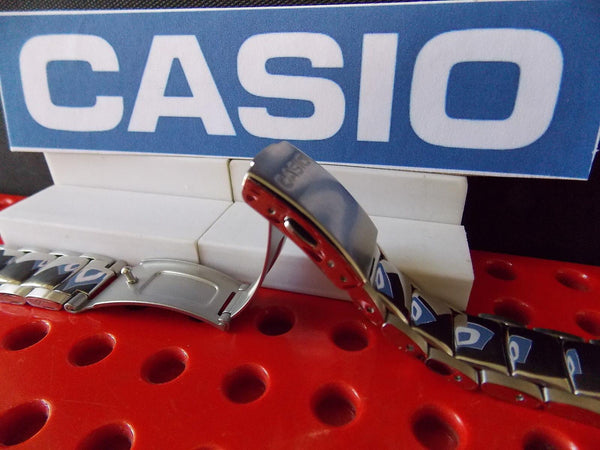 Casio watchband EFA-111 D Edifice Bracelet Siver Tone Stainless Steel w/ Pins