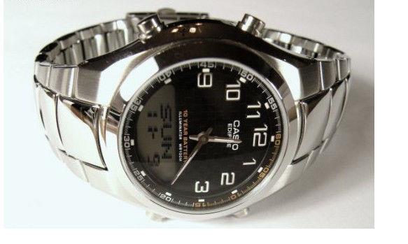 Casio watchband EFA-111 D Edifice Bracelet Siver Tone Stainless Steel w/ Pins