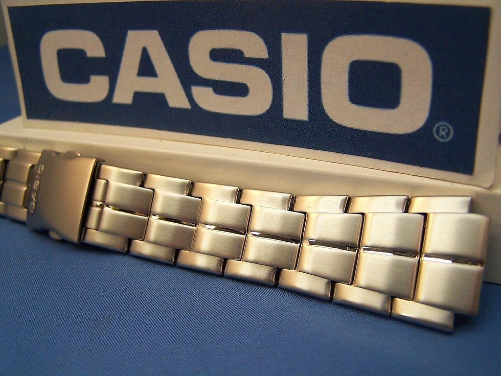 Casio Watchband AQF-100 WD Steel Bracelet Silver Tone For Tide Graph Watch