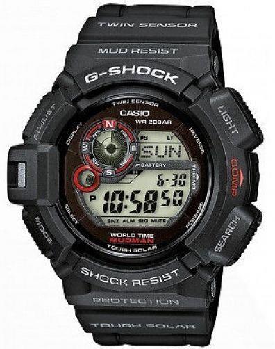 Casio watchband G-9300 Steel Buckle Tough Solar Twin Sensor Black Rubber