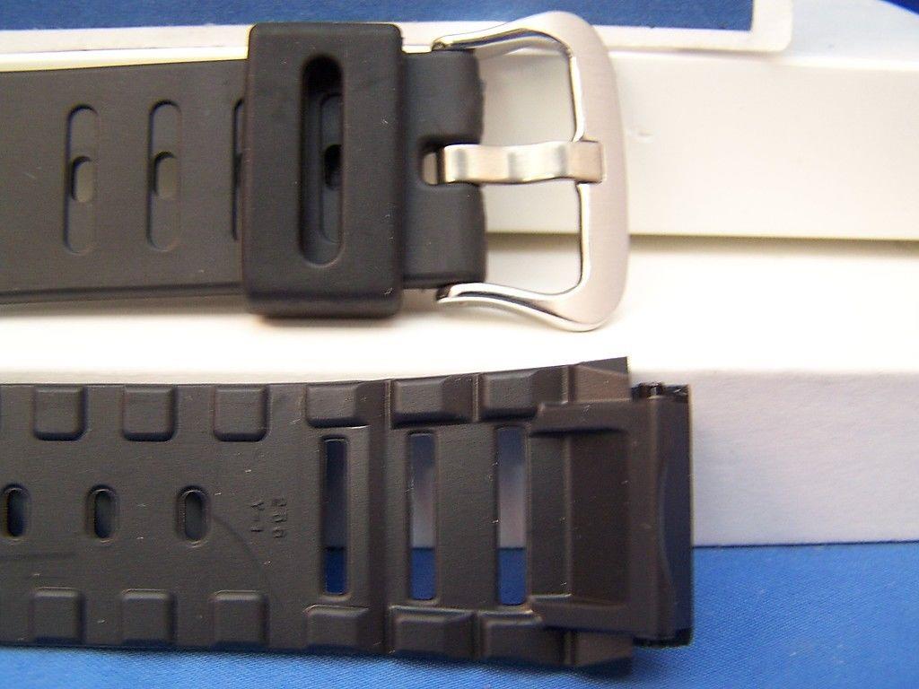 Casio Watchband DW-220, DW-250. Black Resin Watchband. Depth Guage Watch Strap