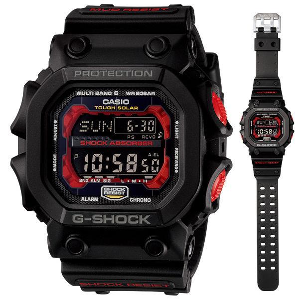 Casio watchband GXW-56, GX-56 Black G-Shock  Red Letters Mud Shock Resist