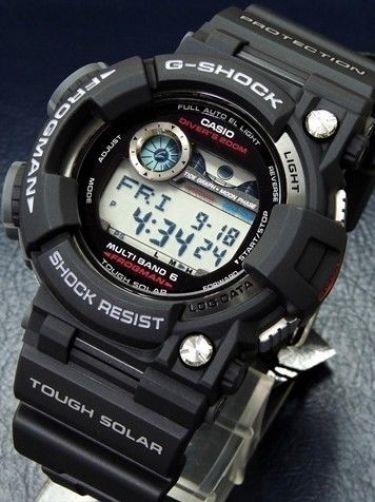 Casio watchband GWF-1000,GF-1000 G-Shock Frogman black Silver Tn buckle