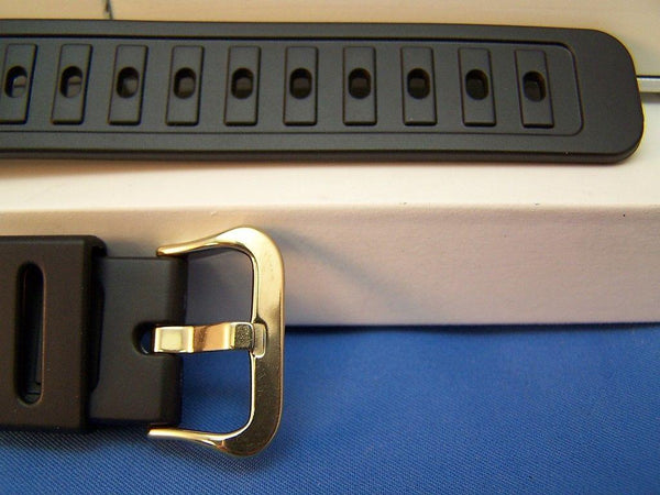 Casio watchband DW-5600 C-9 Original G-Shock Blk Resin  w/Gold Tone bkle