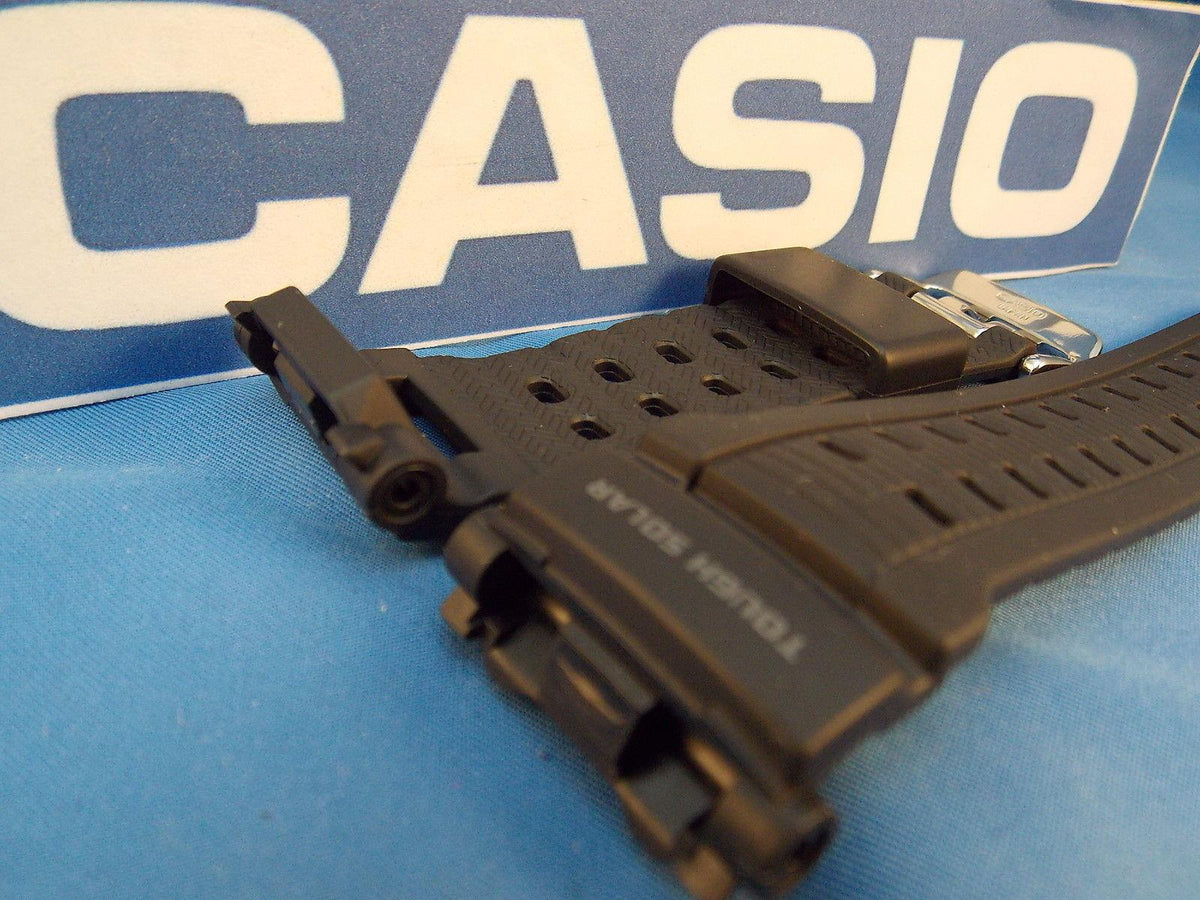 Casio Watchband G-9010 and GW-9010 Mud Resist Tough Solar Black Resin Strap