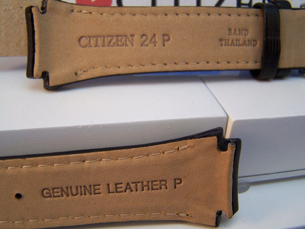 Citizen watchband BM6575 -06 Mns leather buckle# E111-S049407