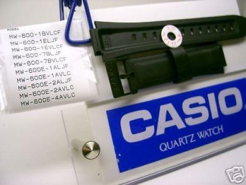 Casio watchband LX-610, MW-600. Original Black Rubber
