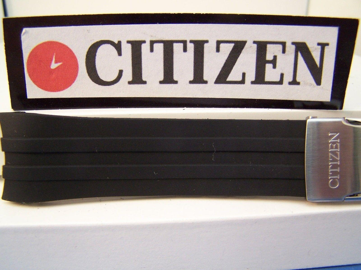 Citizen Watchband CB0020 H144-S067383.World Perpetual ECO AT.Black Rub w/Deploy