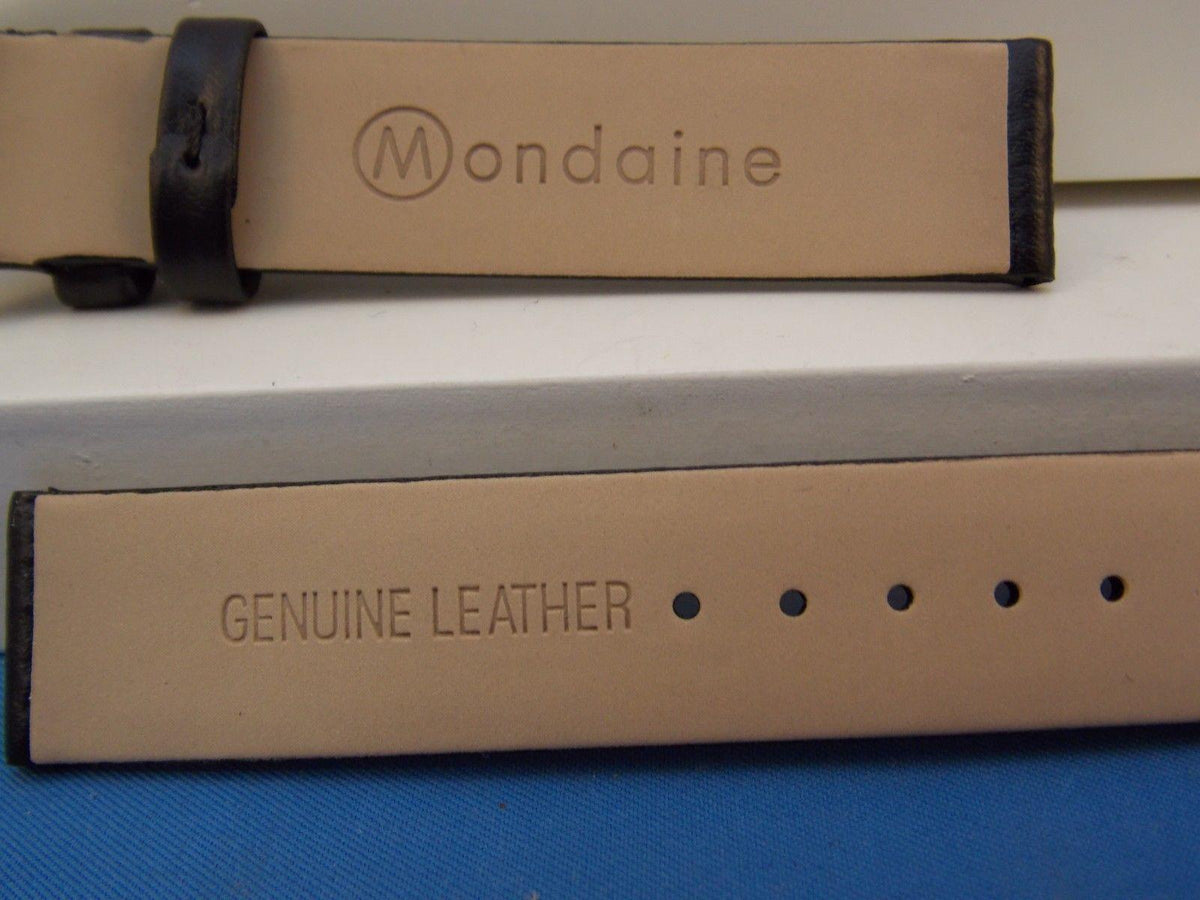 Mondaine Swiss Railways watchband FE3116.20Q 16mm wide Black Leather .
