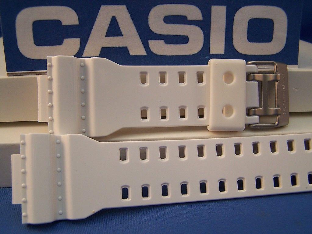 Casio Watchband GA-100 A-7,G-8900,GR-8900,GW-8900.Shiny White Resin G-Shock