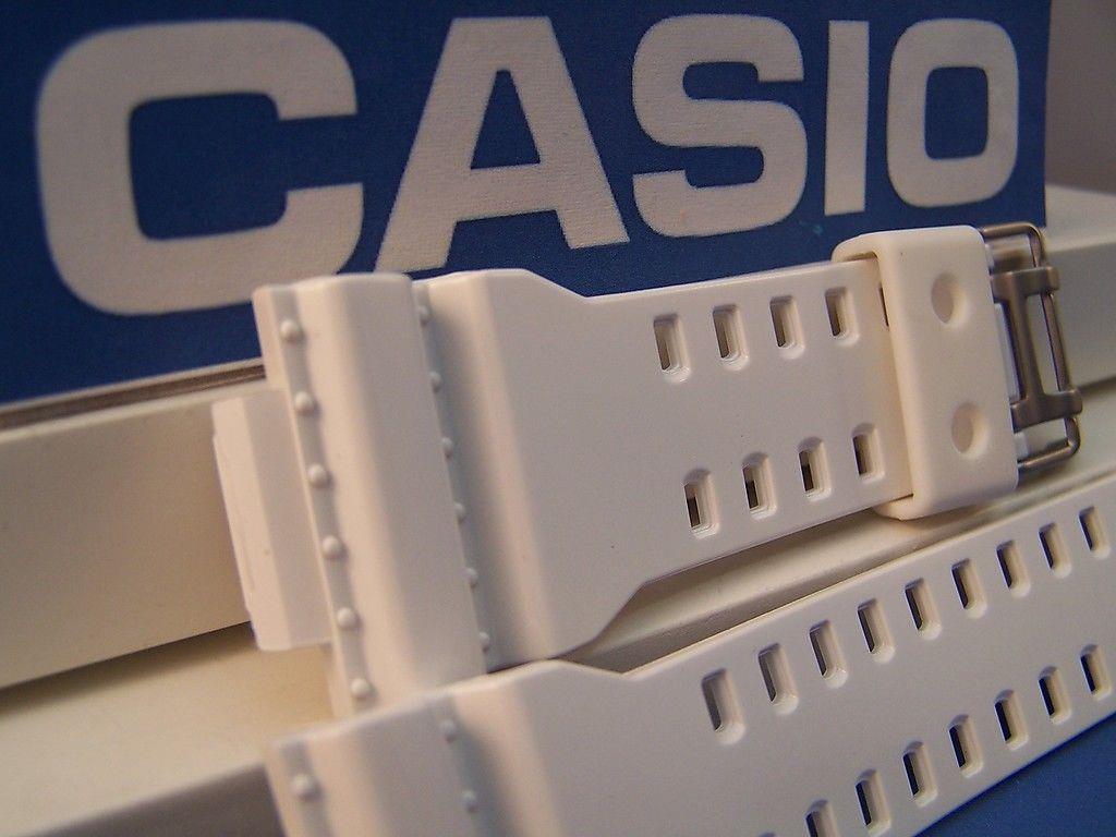 Casio Watchband GA-100 A-7,G-8900,GR-8900,GW-8900.Shiny White Resin G-Shock