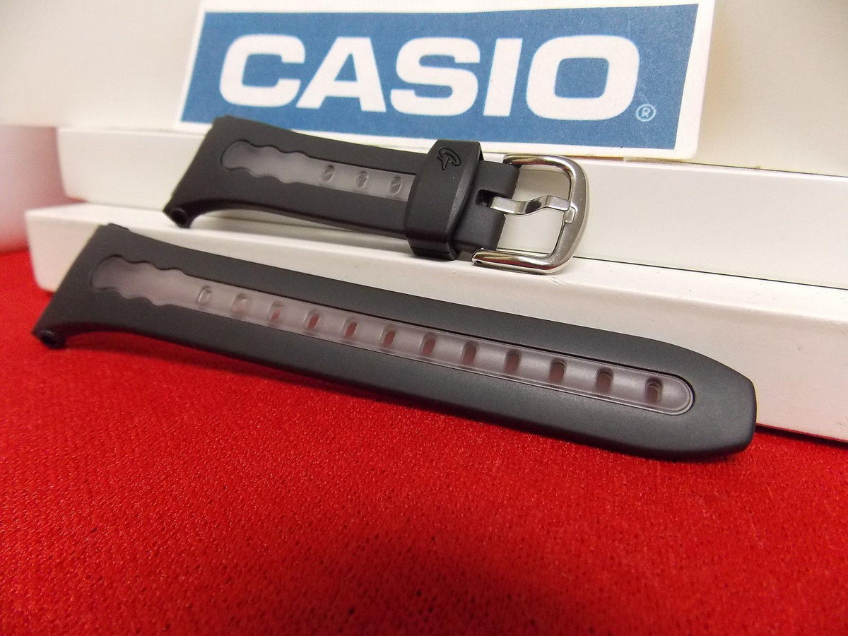 Casio Watchband BG-163 Black and Clear Baby G Original Resin Strap