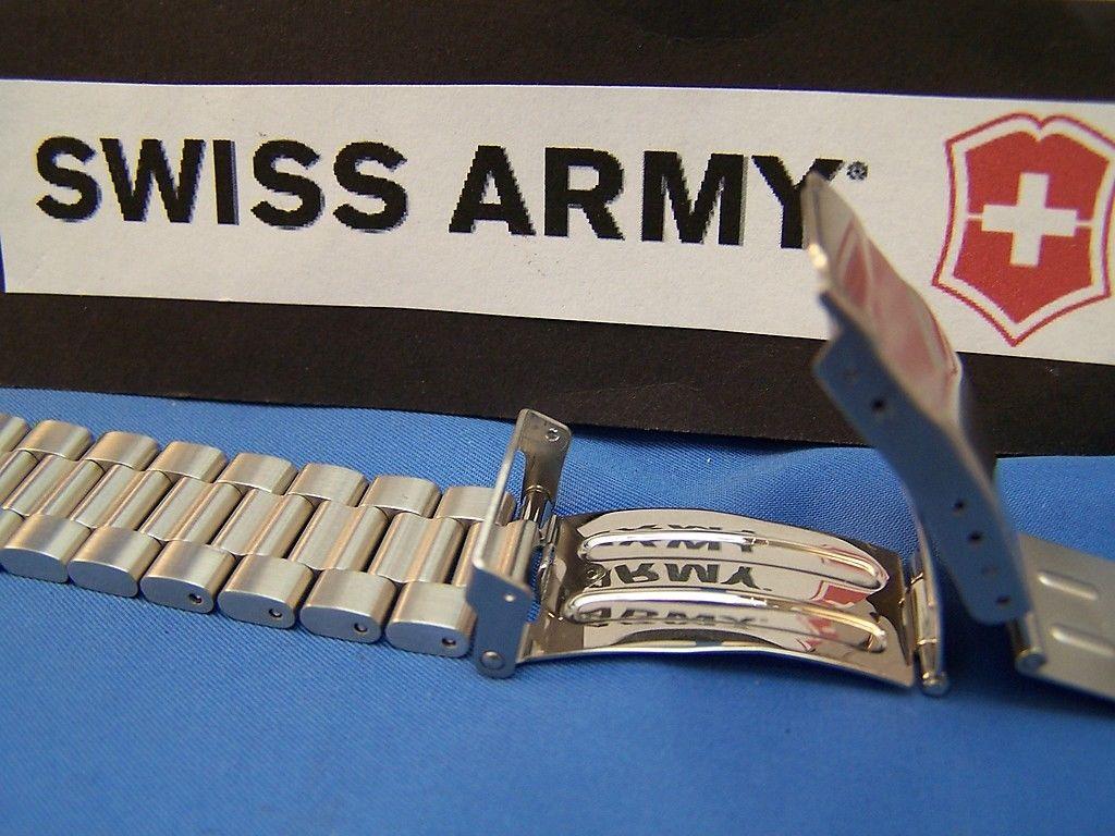 Swiss Army watchband Summit XLT Ratchet. All Steel Bracelet w/ 9mm Attach Link