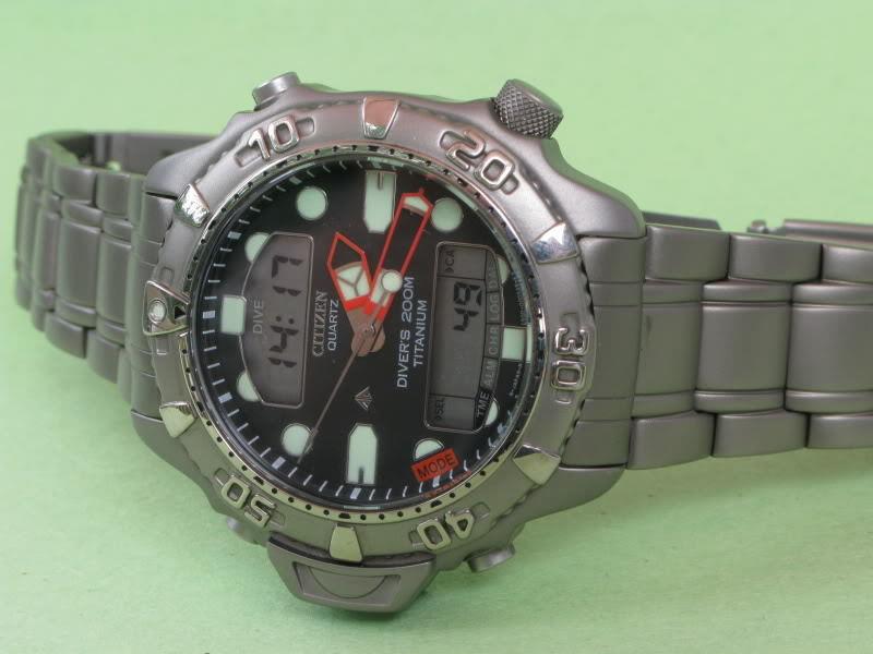 Citizen Watchband JP1030 Duplex Titanium Bracelet 20mm w/ P But Length Extender