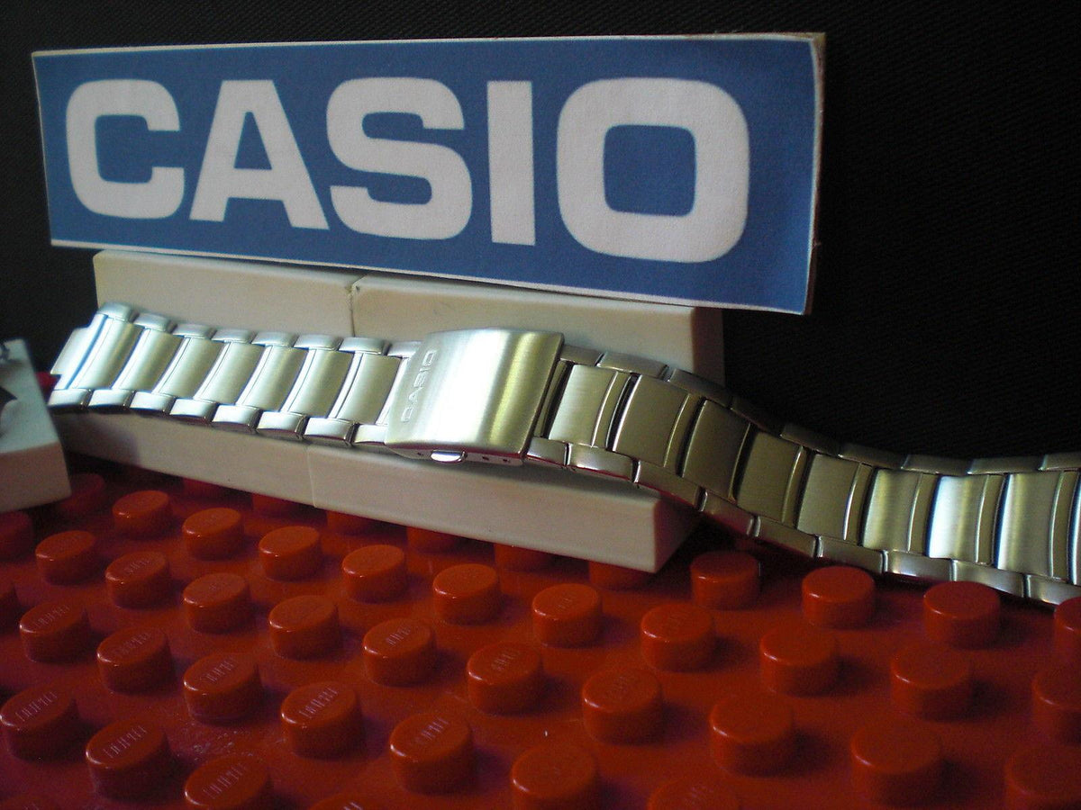 Casio Watchband AMW-702 D, AMW-703 Bracelet Fishing Gear All Steel Silver Tone